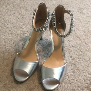 Badgley Mishka Silver Shoes